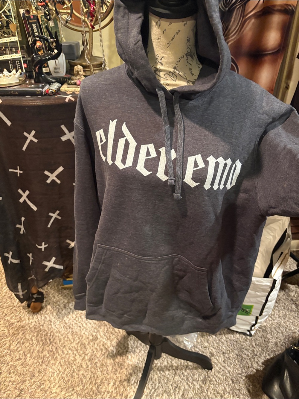 Dark Gray Pullover Hoodie - Men's Casual Sweatshirt